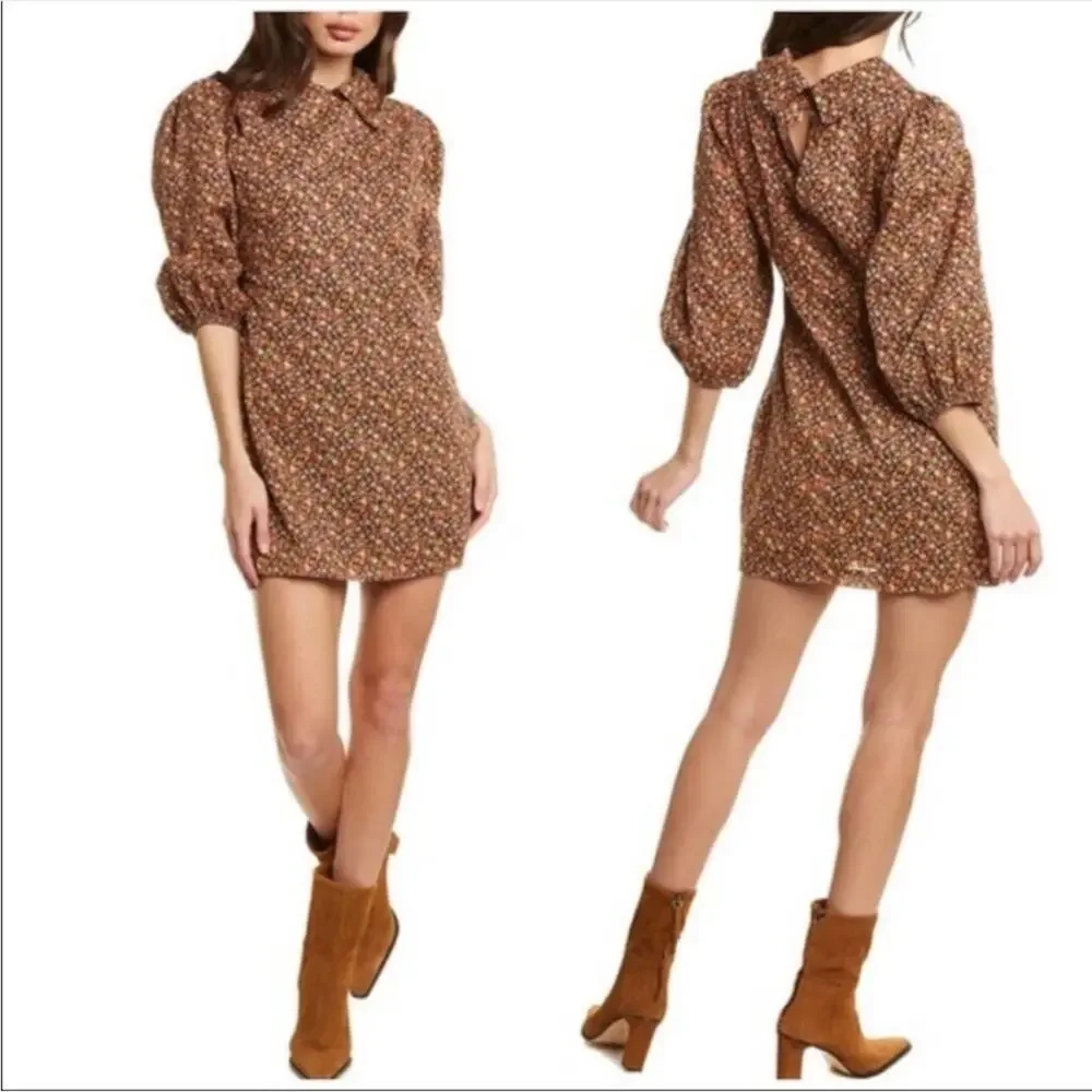 Free People Making‎ Plans Mini Dress floral sz 10